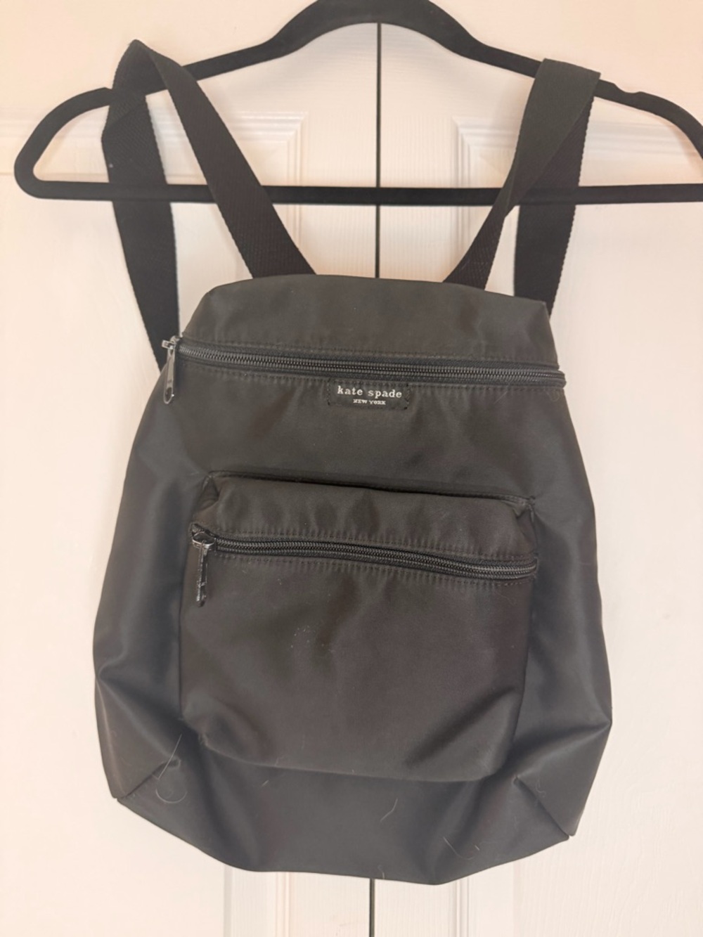 kate spade Black Nylon Backpack with Front Zip Pocket - Picture 2 of 7